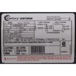 Century A.O. Smith - E-Plus 56Y Square Flange 1/2HP Full Rated Pool And Spa Pump Motor -Haywardy Store 2HP Full Rated Pool and Spa Pump Motor 2